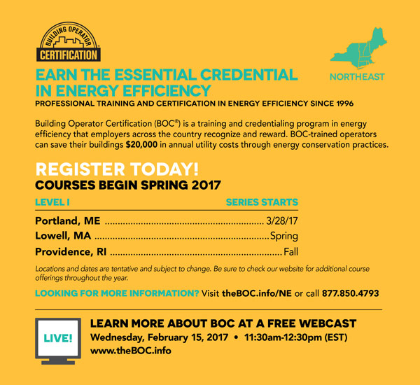 2017 Northeast Spring Course Announcement