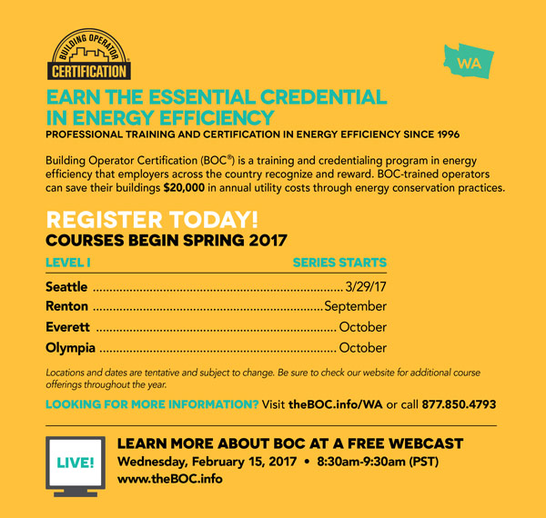 2017 Washington Course Announcement